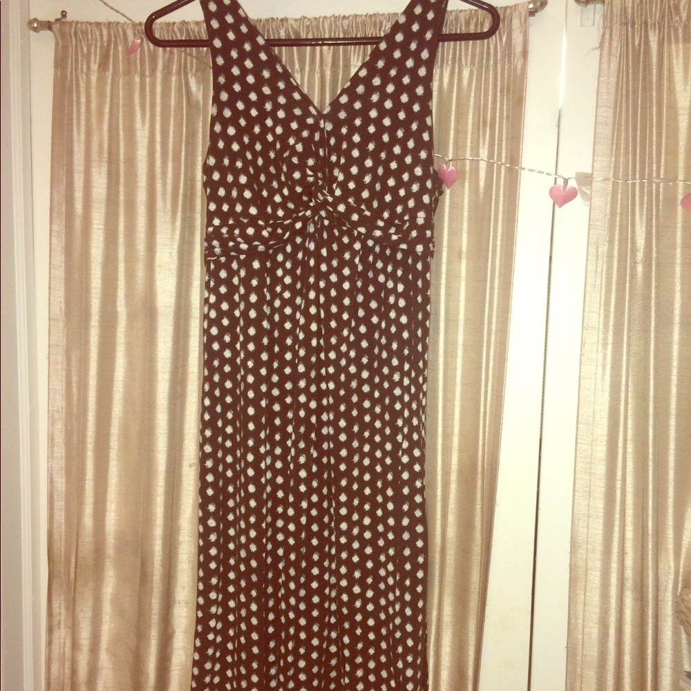 👠2 for 20 Brownish Black white polka dot dress